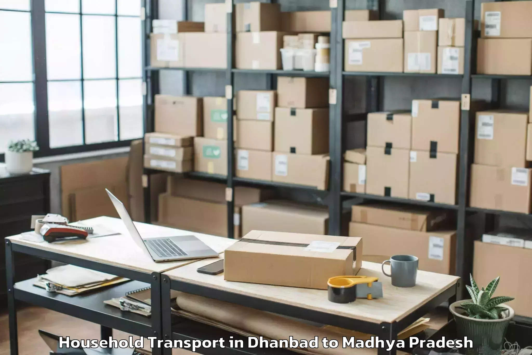 Book Dhanbad to Gulana Household Transport